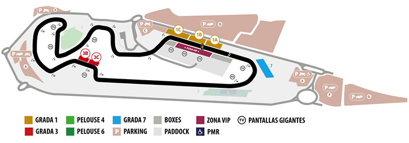 モーターランドアラゴン地図